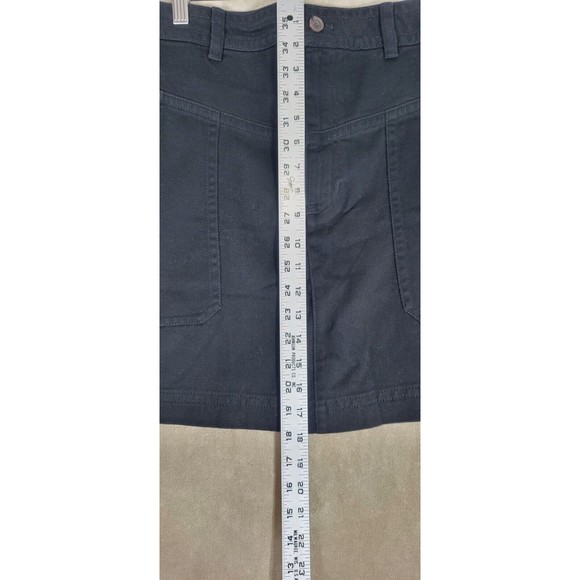 Banana Republic Women's Twill Utility Mini Skirt Black Cotton Size 10 Pocket NWT - Picture 4 of 14
